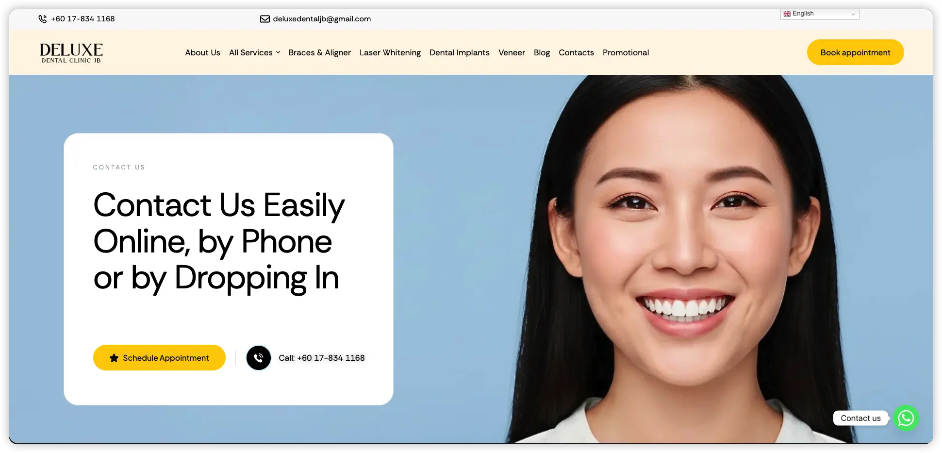 Deluxe Dental treatment page - Malaysia